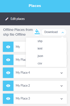 Download offline places