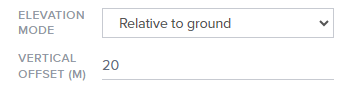 vertical offset relative to ground 20m